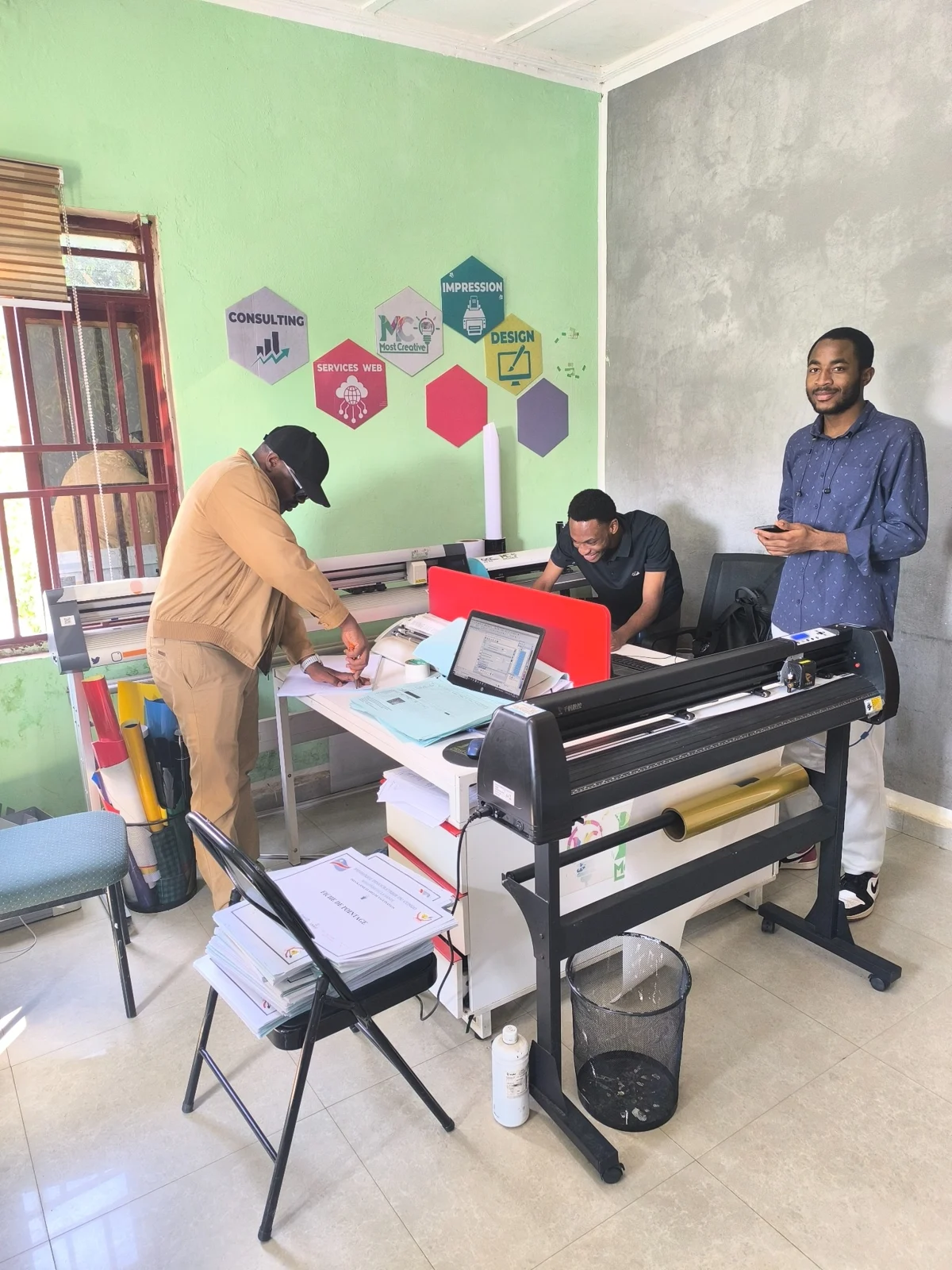L’atelier de Most Creative à Lubumbashi